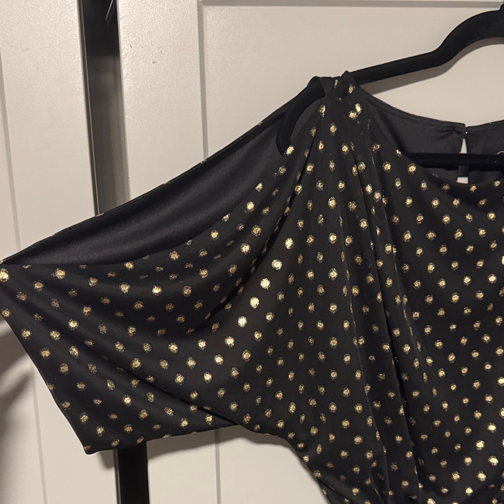 Black Dress with Gold Dots- Jessica Simpson - Picture 2 of 4
